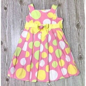 5T girls polka dot summer spring dress.    D54